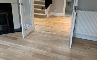 Solid Oak floor with a oil stained finish