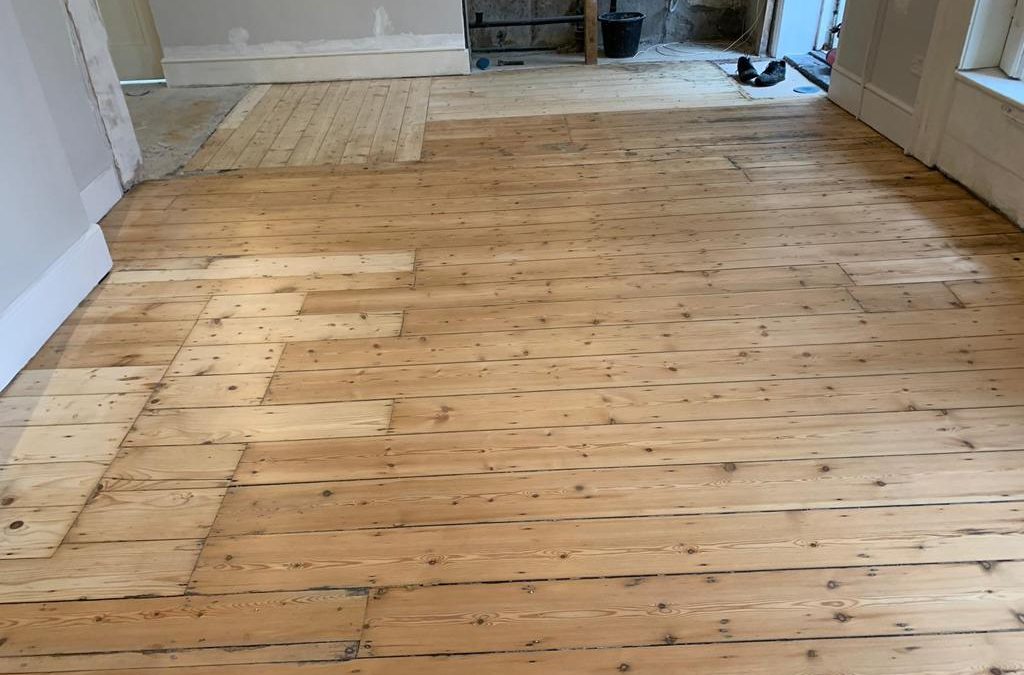 Old Pine Floorboards Sanded
